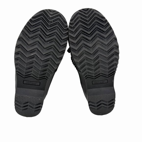 TOTES CLAUDIA BLACK QUILTED & SHINY LACE UP WINTER SNOW BOOTS W/ FAUX FUR 7 - Picture 7 of 9